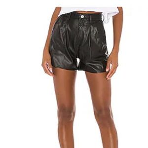 Levi’s High Rise Faux Leather shorts